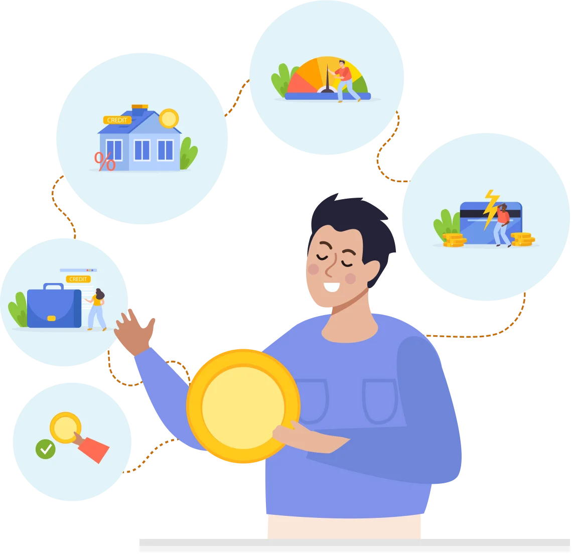 Man holding coin
